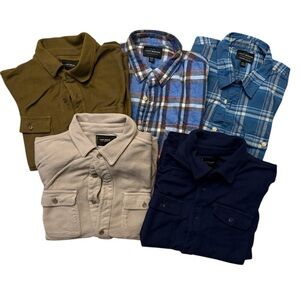 Lucky Brand Men's Casual Button Down Shirts - Olive, Blue, Beige, Navy